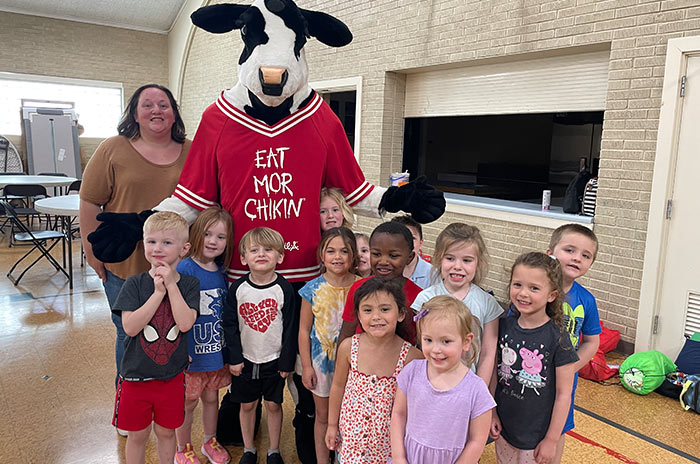 Chick-fil-A Cow visits Immanuel