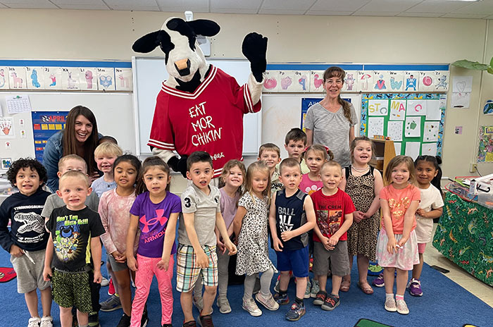 Chick-fil-A Cow visits Immanuel